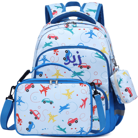 Cars & Airplanes Backpack Set