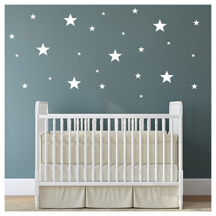 White Stars Wall Stickers